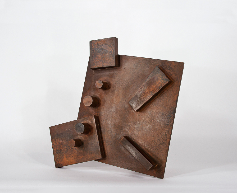 Richard Heinrich, Malevich 3, Steel, 2013, 19x19x10 inches