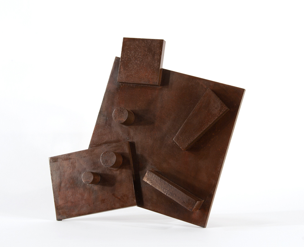 Richard Heinrich, Malevich 2, Steel, 2013, 19x19x10 inches
