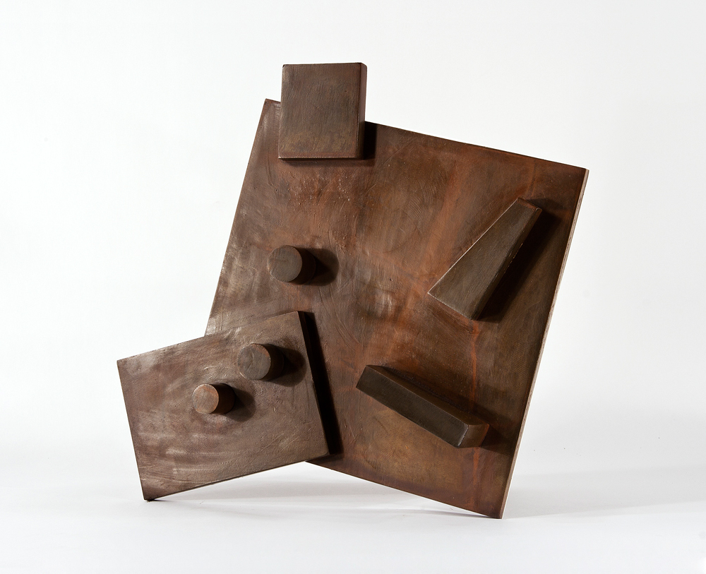 Richard Heinrich, Malevich, Steel, 2013, 19x19x10 inches